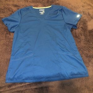 Royal blue scrub top M
